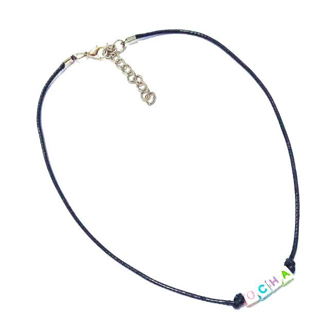 Paket Kalung dan Gelang Nama White Candy Series | Necklace and Bracelet Custom