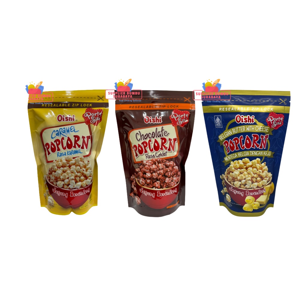 Snack Oishi Popcorn Caramel Coklat 100g