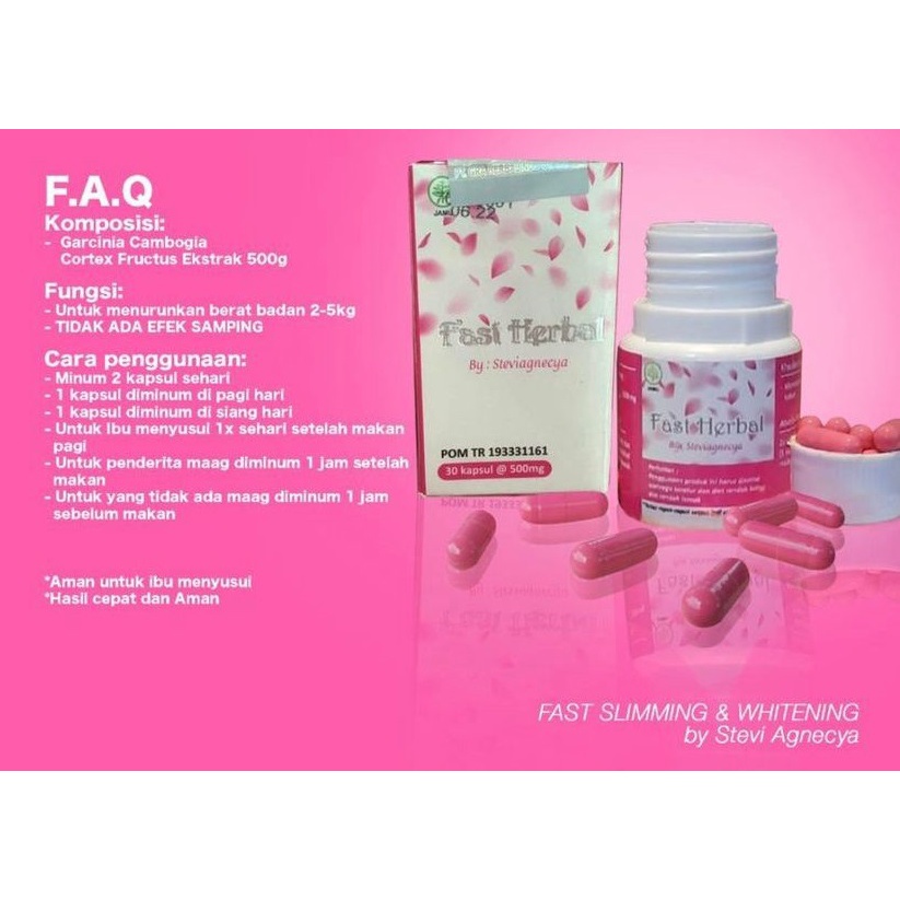 FAST HERBAL SLIMMING & WHITENING  BY STEVIA AGNECYA