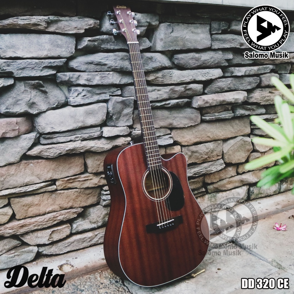 Gitar Akustik Elektrik Delta DD320CE Top Solid