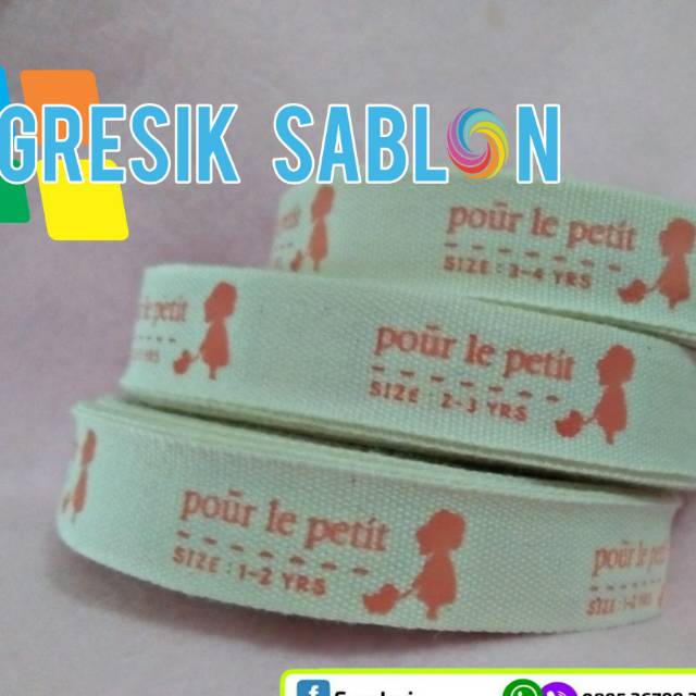 

Label Katun/Twilltape ukuran 2 cm