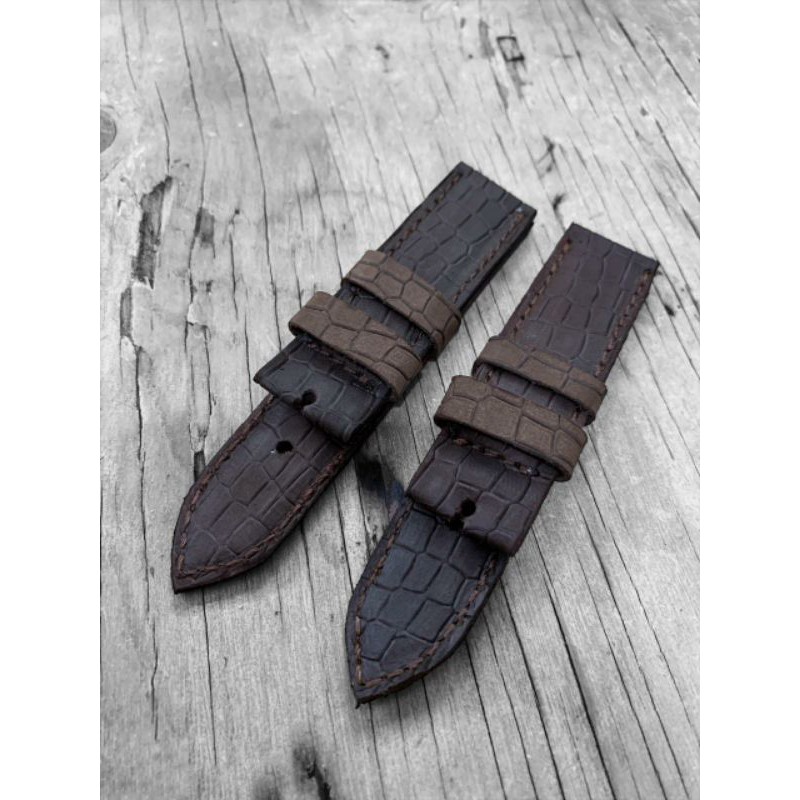 Strap Tali Jam Tangan Kulit Sapi Asli coklat handmade