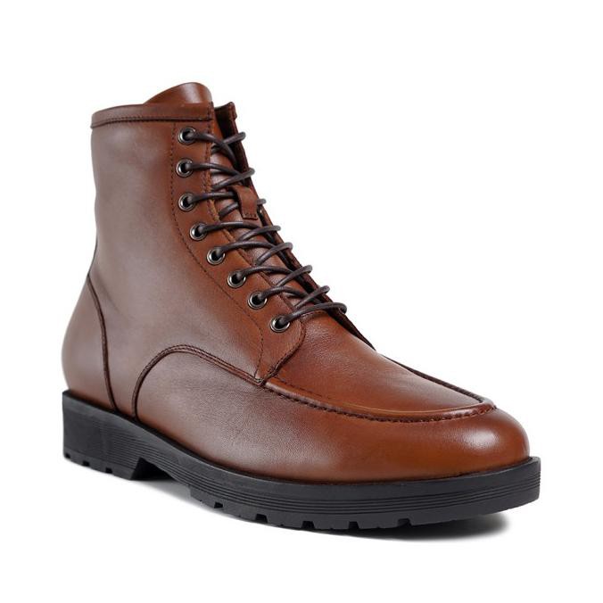 Prabu - Perwira Brushed Brown Sepatu Kulit Boots pria