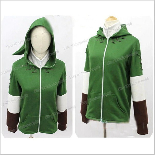 green hooded sweater