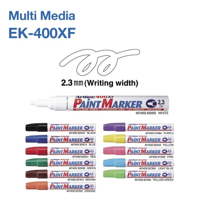 

Hot Sale Spidol Cat Paint Marker Warna Warni Artline Ek 400 Xf Promo