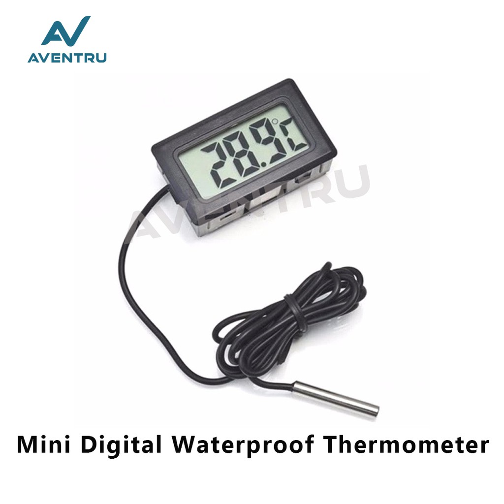 Pengukur Suhu Digital Termometer Air Ikan Aquarium Aquascape Mini Thermometer Waterproof