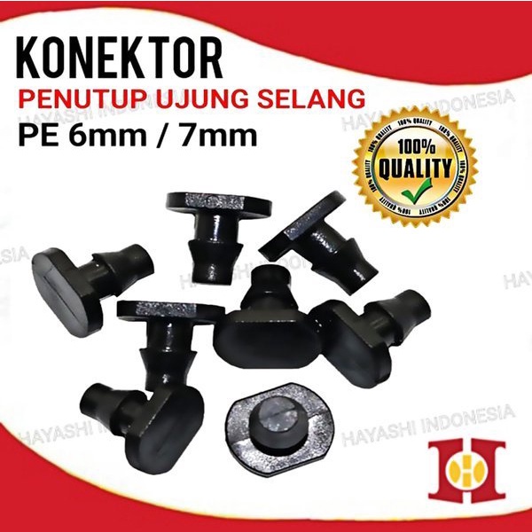 Penutup Selang PE 6mm  7mm Konektor End Plug-50PC