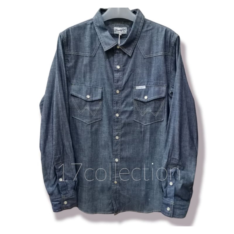 kemeja wrangler original kemeja pria jeans