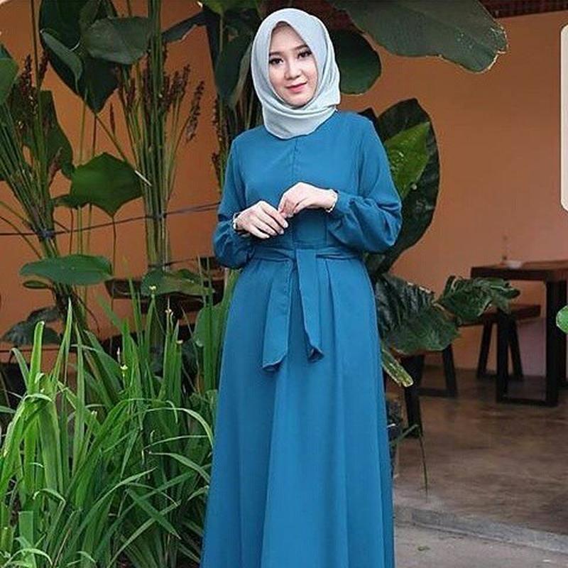 Gamis Lebaran Ramadhan Dress Muslimah Mewah Modern Terbaru 2021 H6B8 Wanita Dewasa Syari Maxi Fermin Dahlia Dress Maxi