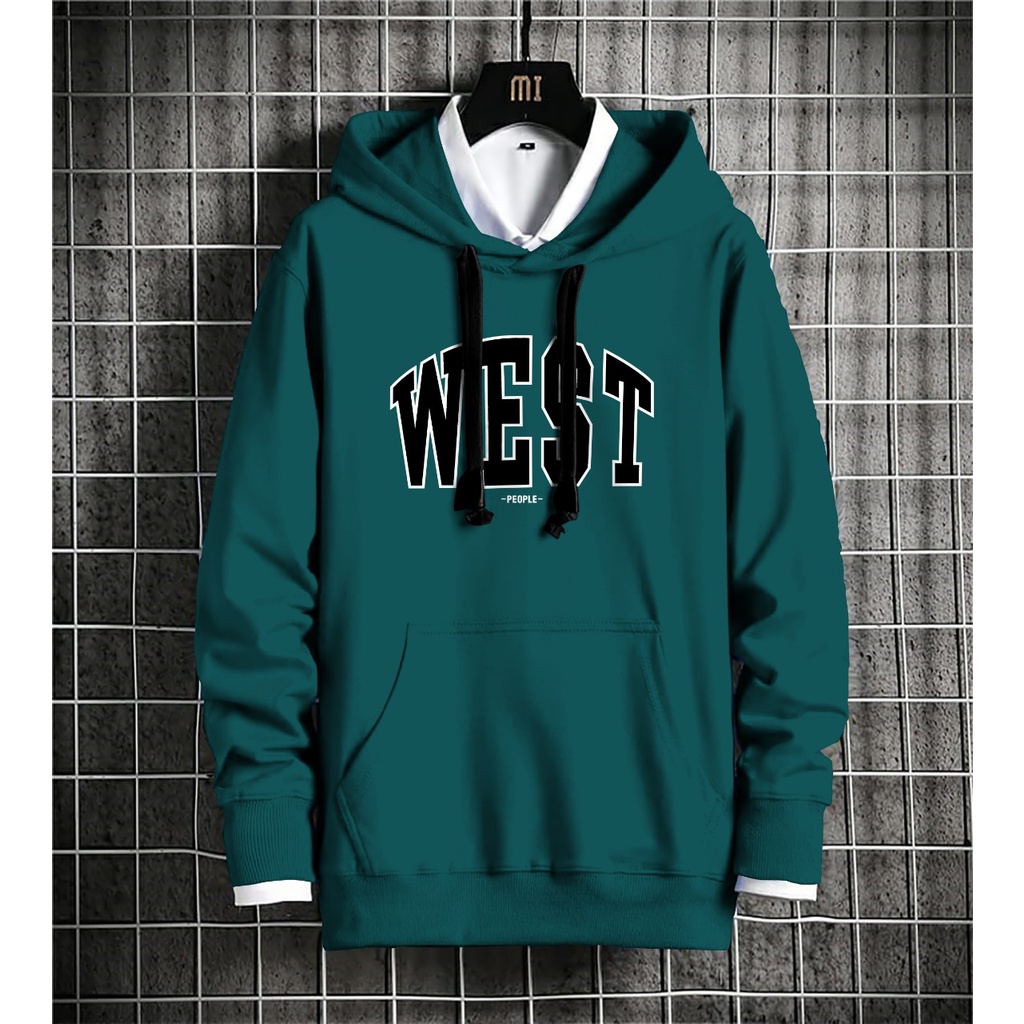 Hoodie Pria / Hodie Pria / Jaket Pria / Sweater Hoodie WEST Bahan Fleece UK L-XL