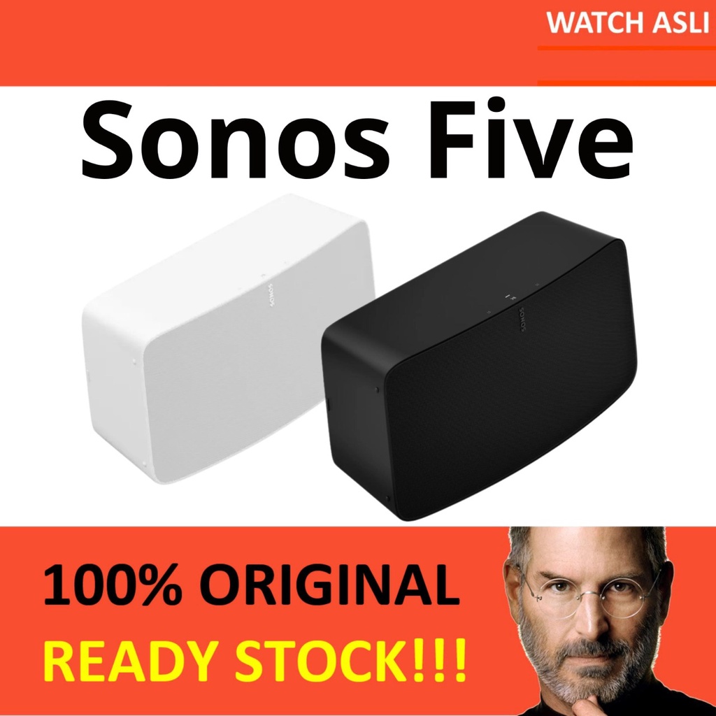 SONOS FIVE BLACK / WHITE WIRELESS ACTIVE WIFI HIFI SPEAKER ORIGINAL