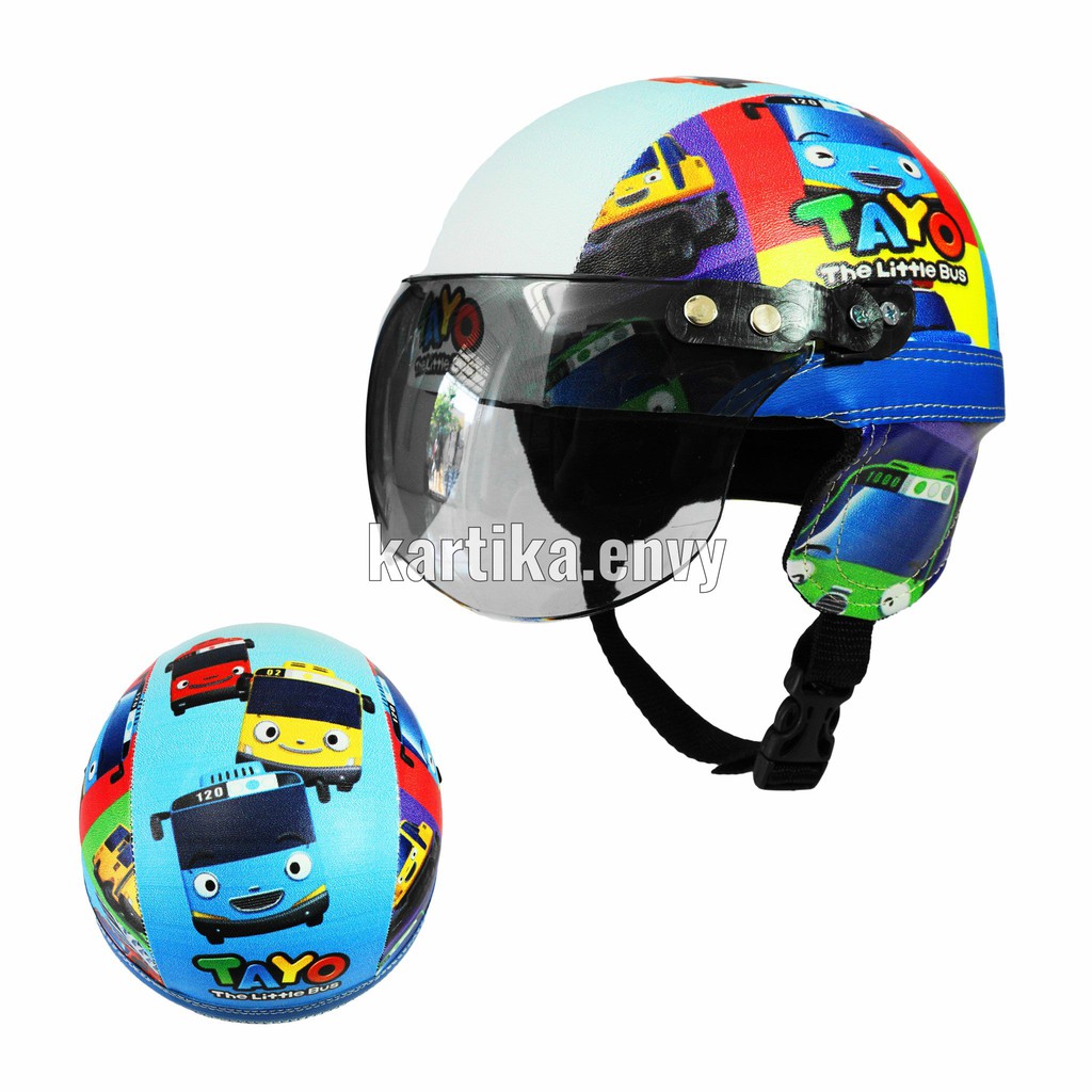 SUPER Helm Anak Balita Retro Kartun Bus