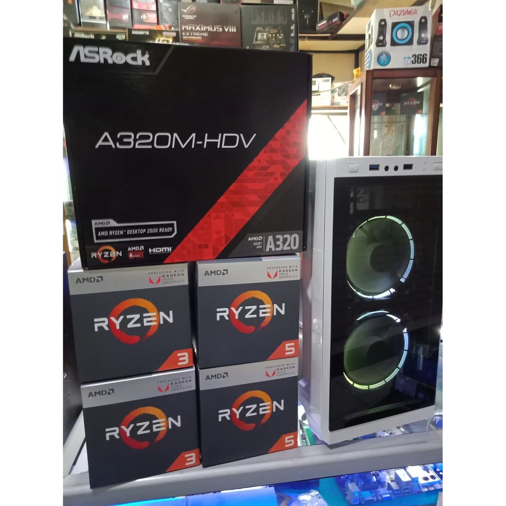 Cpu - Pc Rakitan Amd Ryzen 5 2400G Ram 8GB  SSD 120GB  Hdd 1Tb