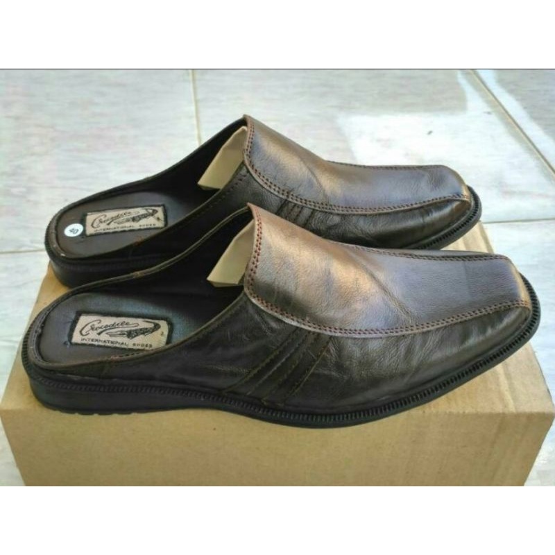 Sepatu Sandal Pria Selop Kulit Asli Crocodile