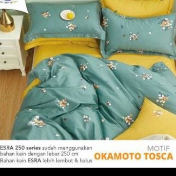 Sprei Halus Katun Premium (180x200/(160x200) Tinggi30Okamoto Tosca - 180x200x30 King