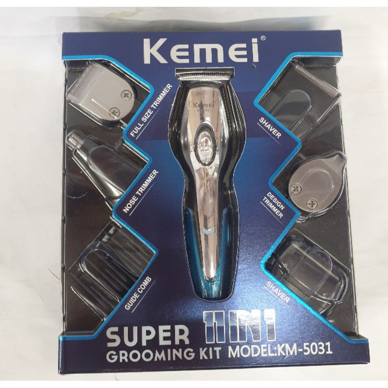 Alat Mesin Cukur Pangkas Rambut 11in1 Kemei Jenggot Kumis Pria Listrik Profesional Original Murah