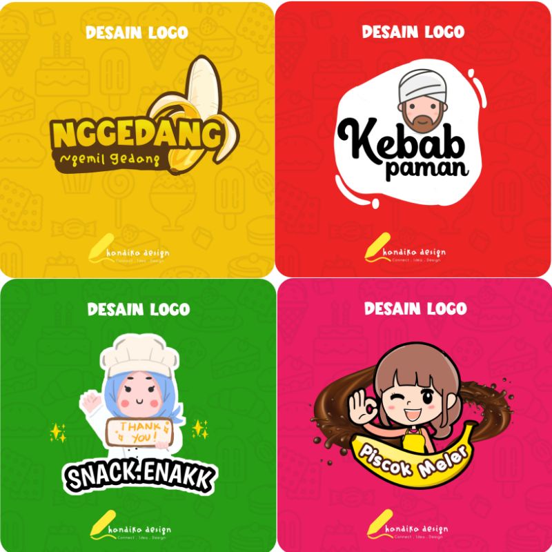 

Jasa Desain Logo Kamu tema usaha makanan/logo olshop/logo makanan/
