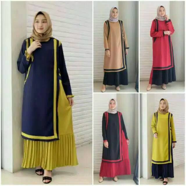 New arivals !! Gamis kombinasi terbaru