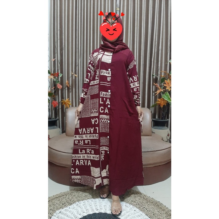 SELLA LONG DRESS ANDIN TERBARU GAMIS ANDIN KEKINIAN LONGDRESS FULL KANCING MOTIF TERBARU