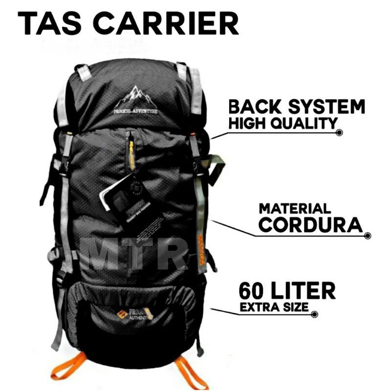 TAS RANSEL CARRIER/GUNUNG PRIA-WANITA 60 LTR, ELBRUS ORIGINAL,BONUS RAINCOVER