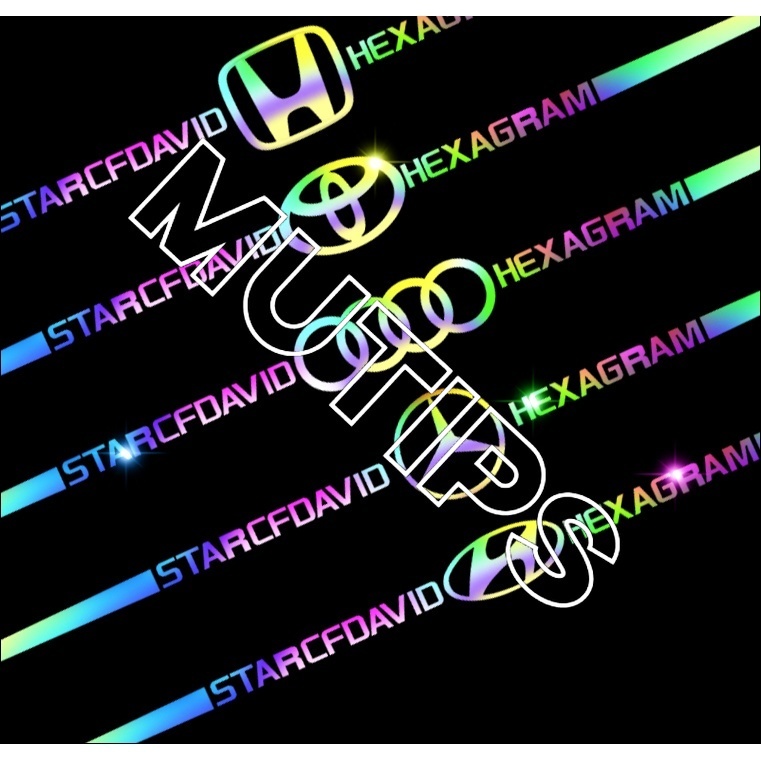 Stiker logo Reflektif laser Warna-Warni Untuk Honda Toyota Nissan Chevrolet BMW