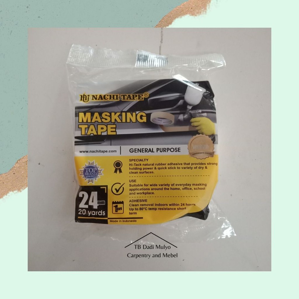 

Masking Tape 24 mm Nachi Isolasi Kertas 24 mm / Isolasi Kertas 24 mm / Isolasi Murah Meriah