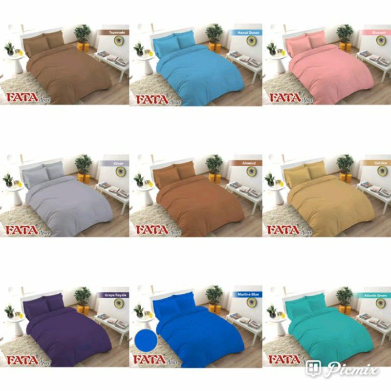 FATA - SPREI SINGLE FATA POLOS EMBOSS UKURAN 120X200