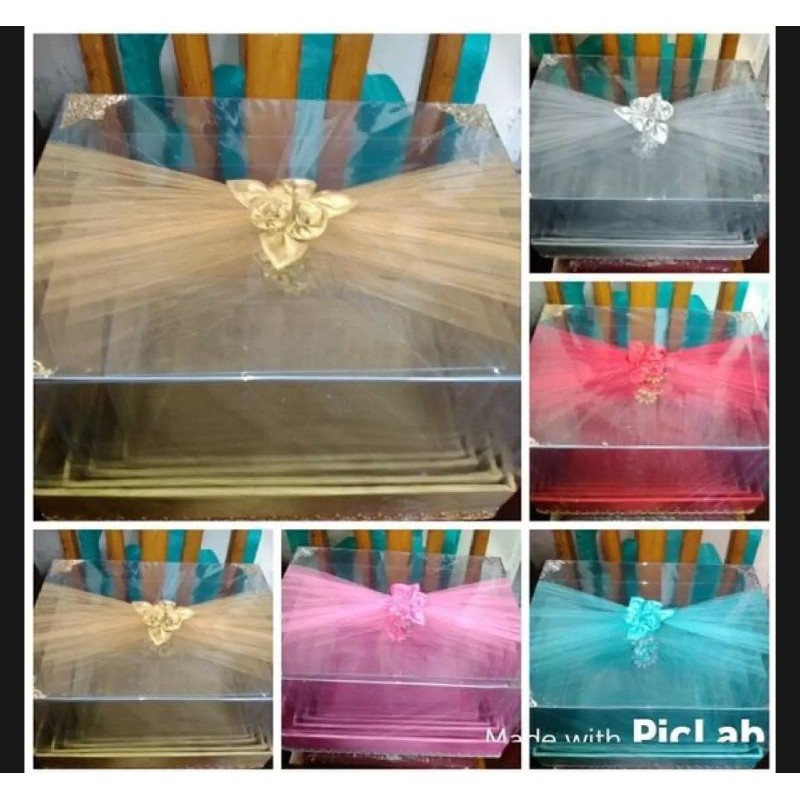 

kotak sovenir hantaran seserahan mika tile 4 box