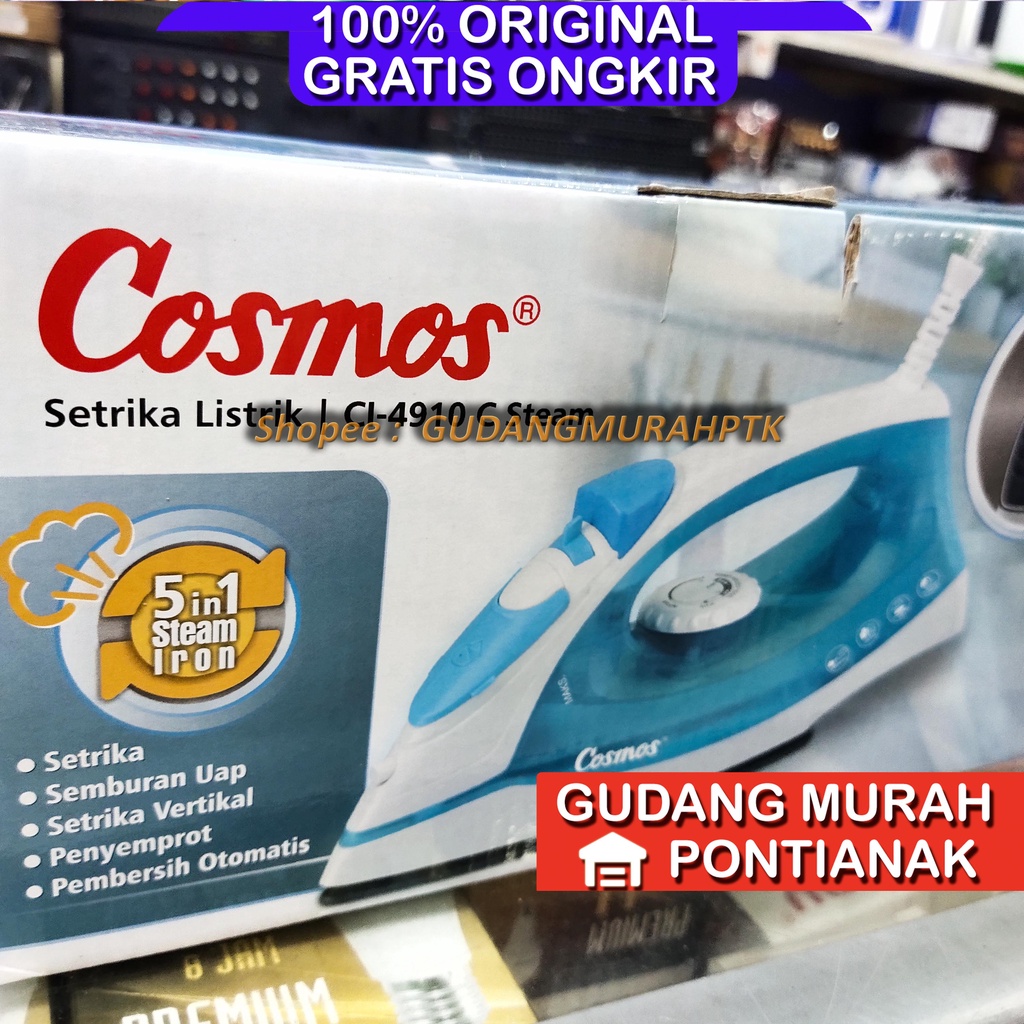 Setrika Uap Cosmos Ceramic Soleplate CI-4910 C 5in1