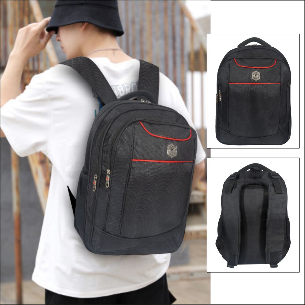 Tas Punggung Laptop Model Ransel Polo Global Pria Wanita Unisex Free Raincover Bahan Waterproof - 9771