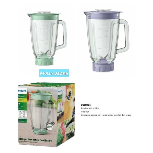 Gelas Jar Philips Kaca HR 3214 Gelas Blender Philips Kaca HR 3214