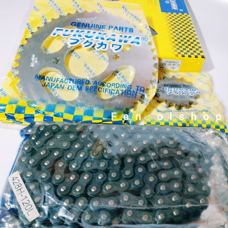 GEAR SET RANTAI HITAM SUZUKI THUNDER 125 428H -45T -14T -118L