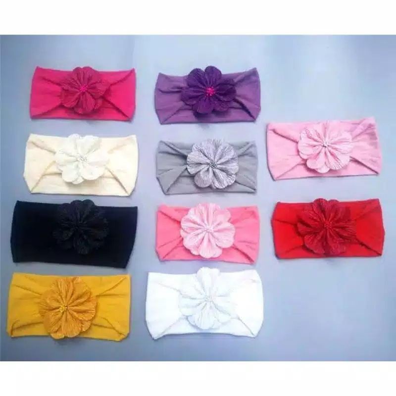 BANDANA Bayi BUNGA KHEZIA |headband Baby Perempuan New born Usia 0-3 Tahun Premium