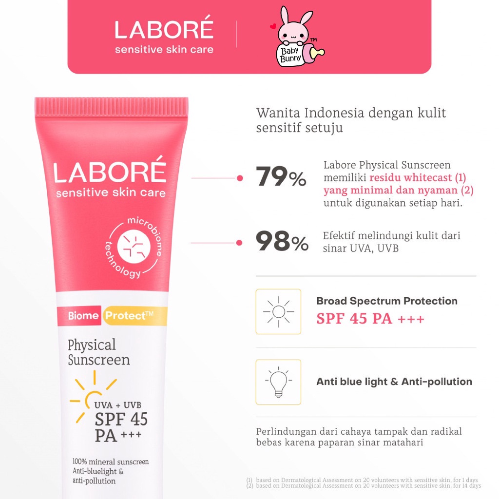 ❤ BELIA ❤ LABORE Sensitive Skin Care | Gentle Biome | Biome Repair | Biome Protect | Toner | Barrier Cream | Physical Sunscreen | Cleanser | Nutrition Gel | BPOM