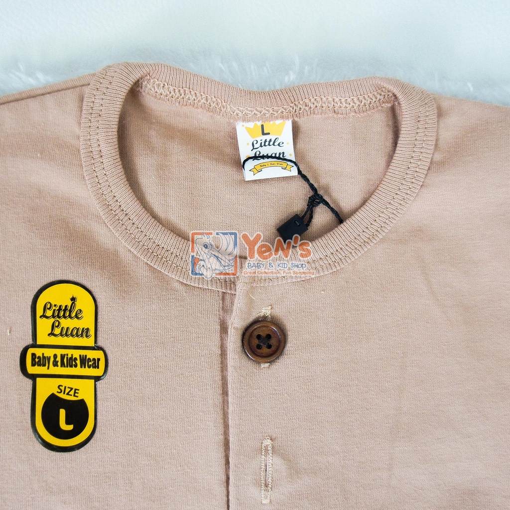 LITTLE LUAN - Kaos Anak Kancing Premium (Wooden Buttons) Unisex