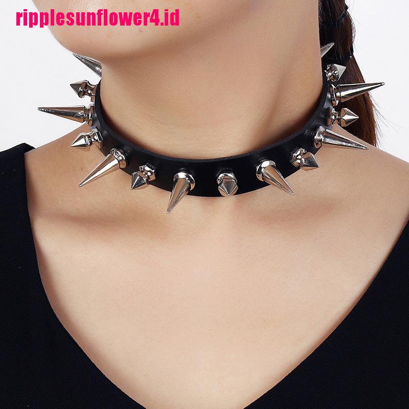 Kalung Choker Bahan Kulit Imitasi Gaya Punk Gothic