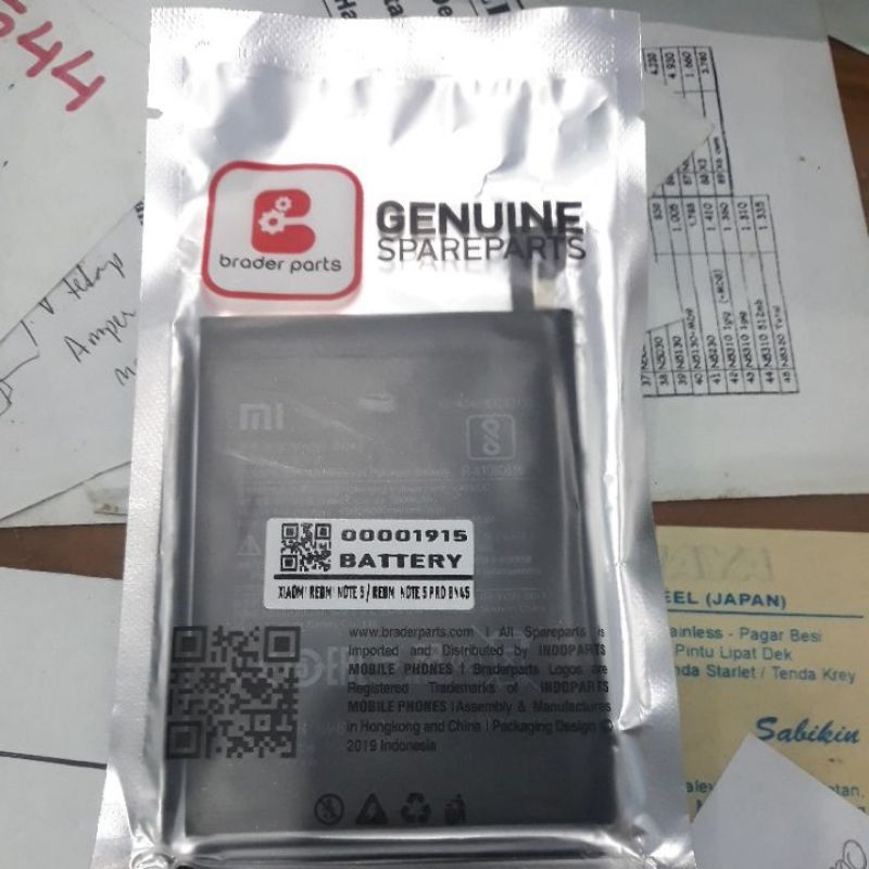 BATRAI XIAOMI REDMI NOTE 5/NOTE 5 PRO BN45 BERGARANSI