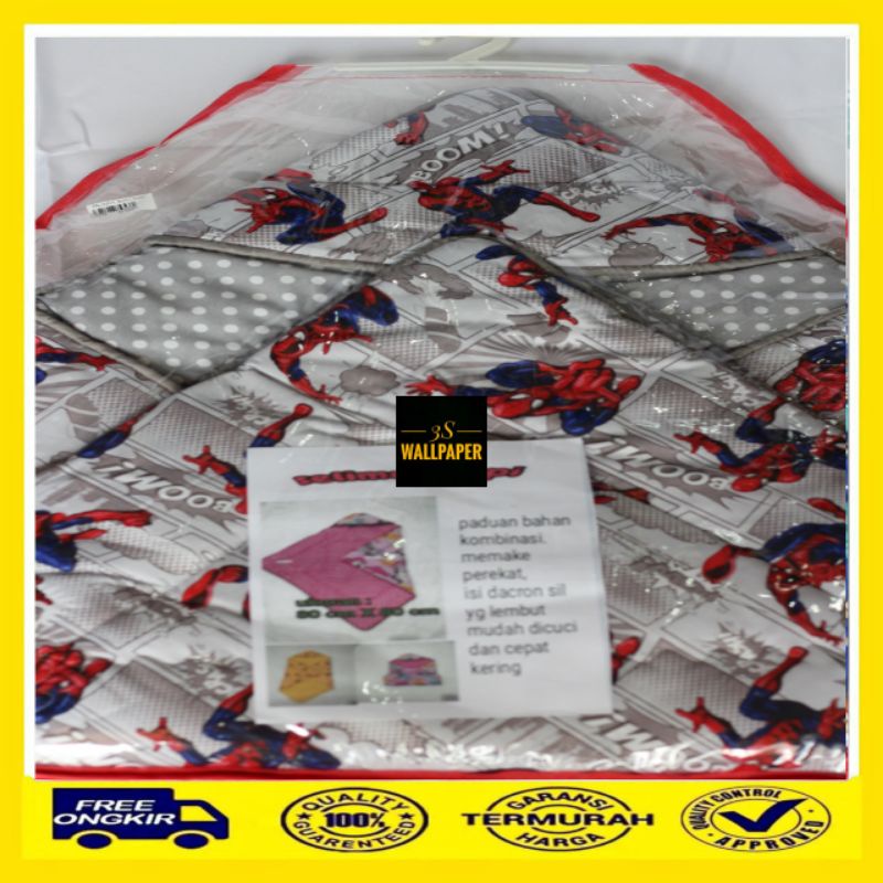 Selimut Topi Karakter Spiderman Selimut Topi Bayi Baby Blanket Hoodie blanket Selimut Bayi Bedong Ba