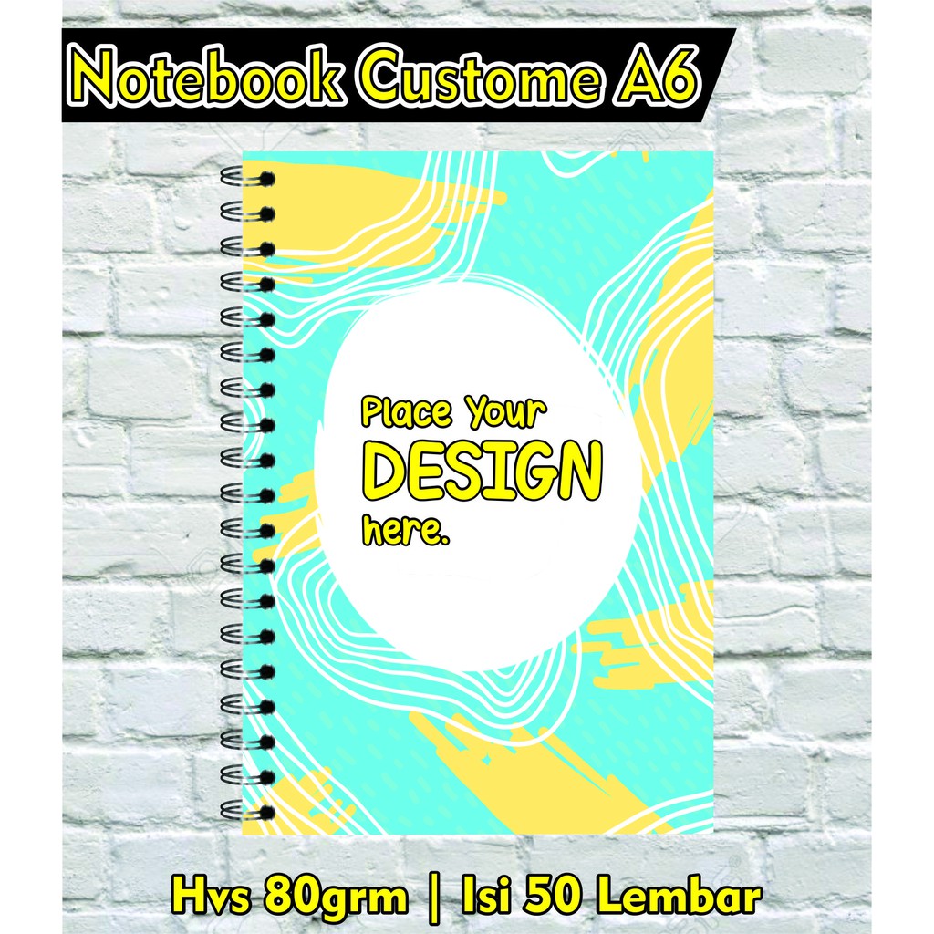 

Notes / Notebook Custome A6 / Notebook Spiral - Cover Depan & Belakang