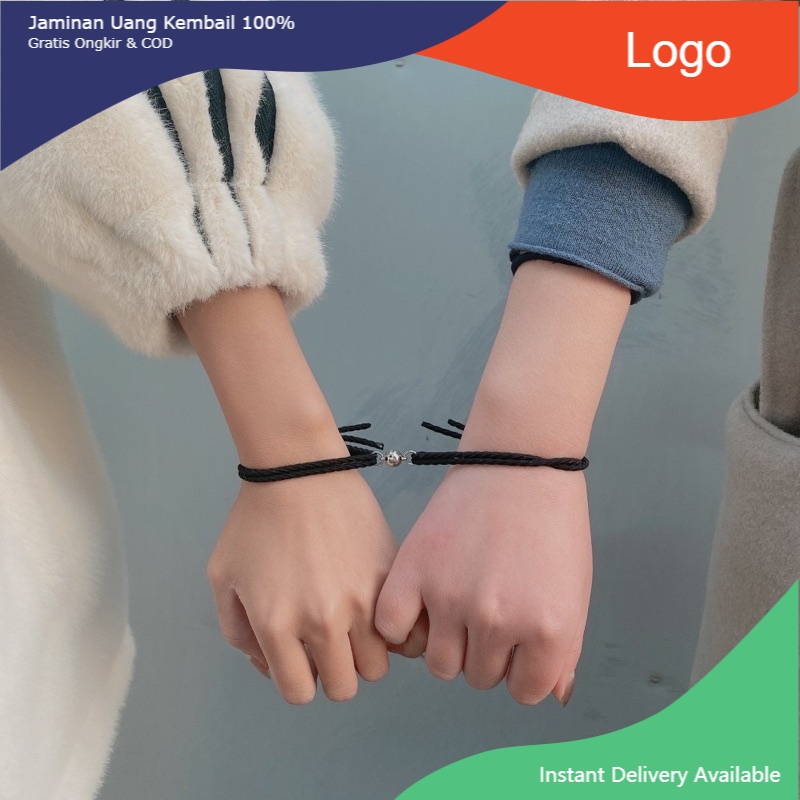 gelang magnet Couple polos / gelang karet aesthetic pasangan persahabatan