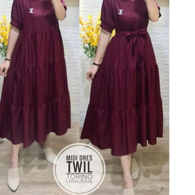 ✔️FLA⚡H⚡ALE✔️ NEW READY, MIDI DRESS TWILL TORINO produck vyralral