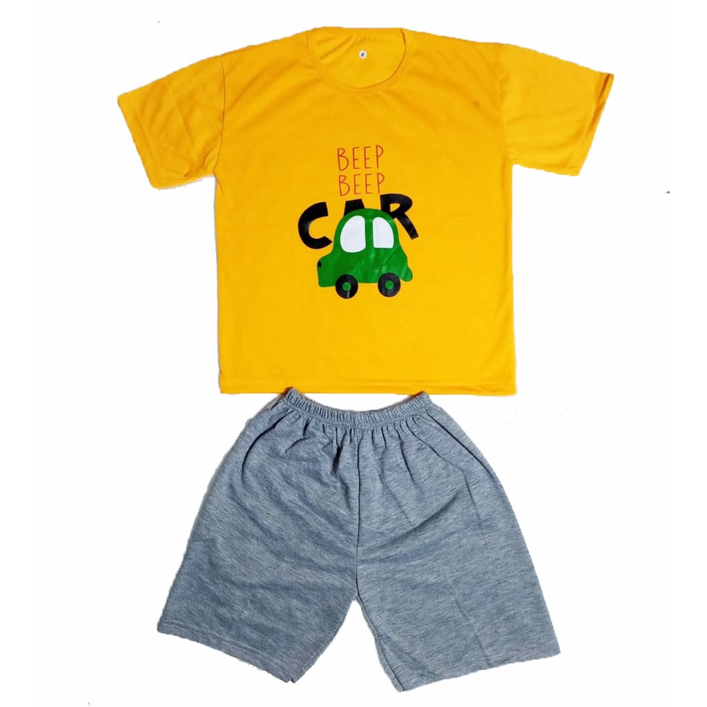 Setelan Baju dan Celana Anak &quot;Beep Car&quot;