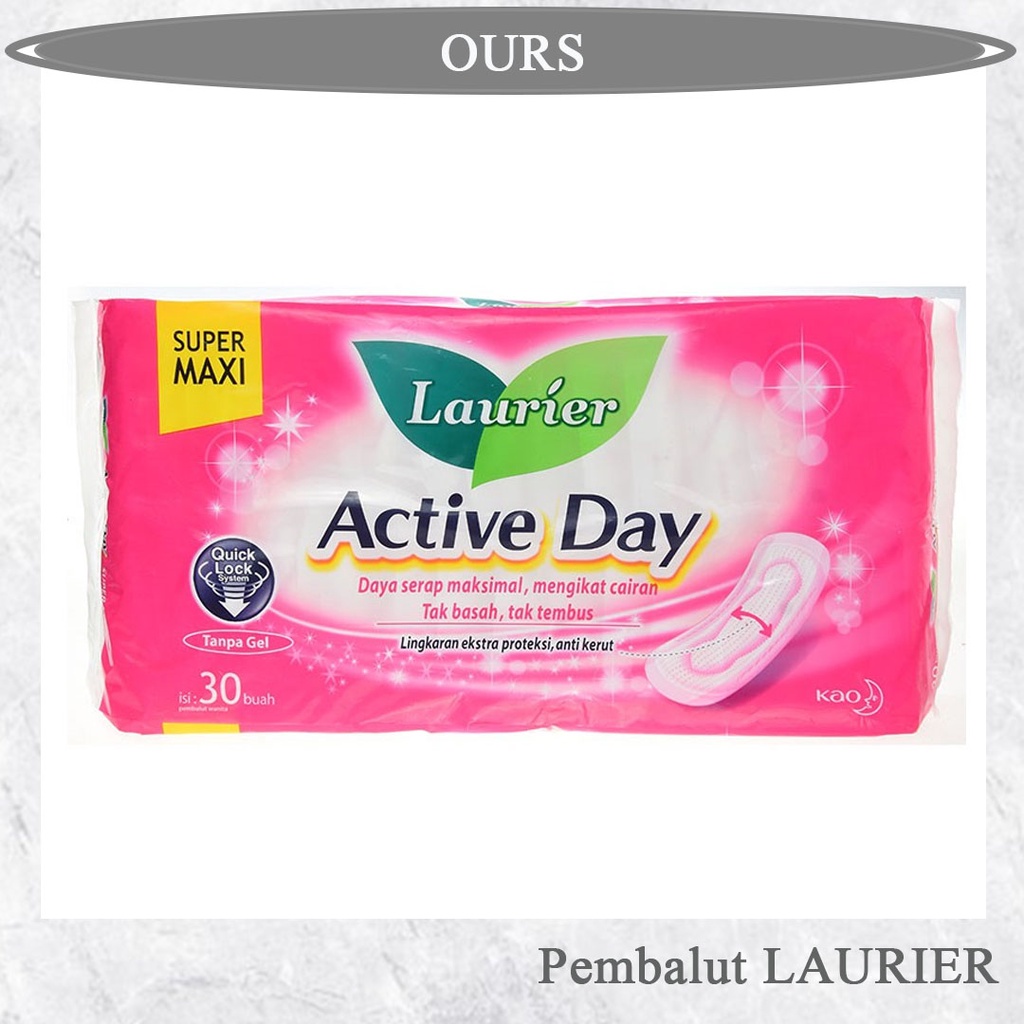 Laurier Active Day Maxi Non Wing 30Pcs OURSHOPNOW
