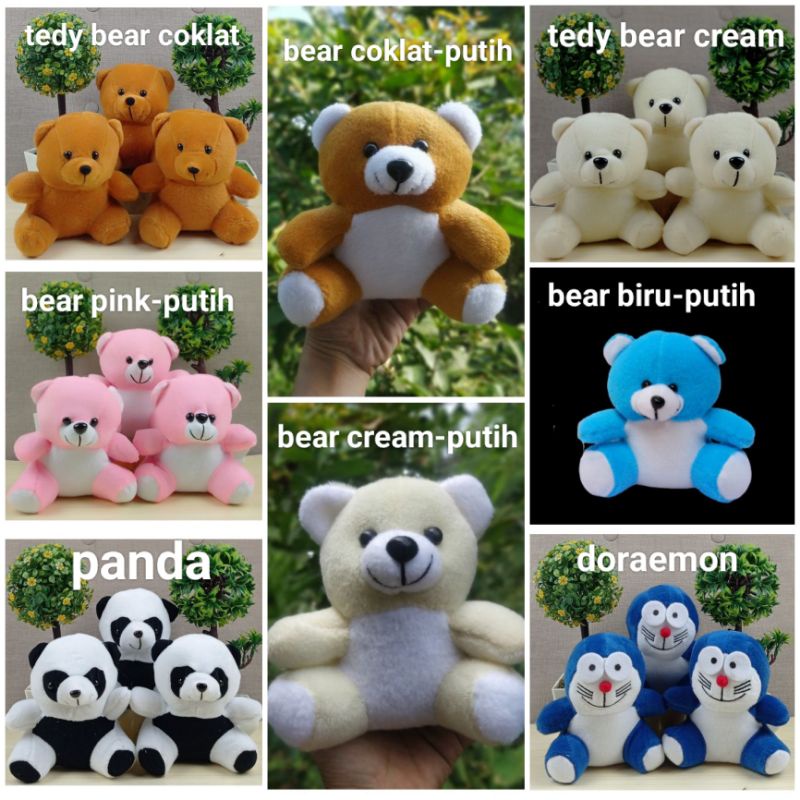 BESTPROMO BONEKA MINI 15CM TEDDY BEAR MINION PANDA POKEMON DORAEMON