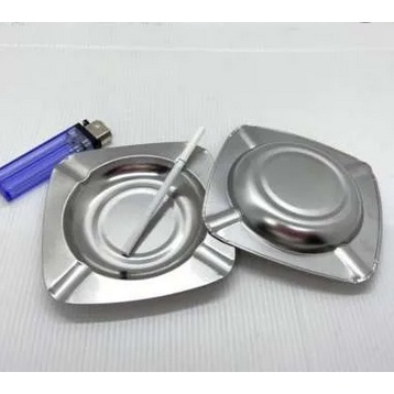ASBAK ROKOK STAINLESS MURAH BULAT & KOTAK