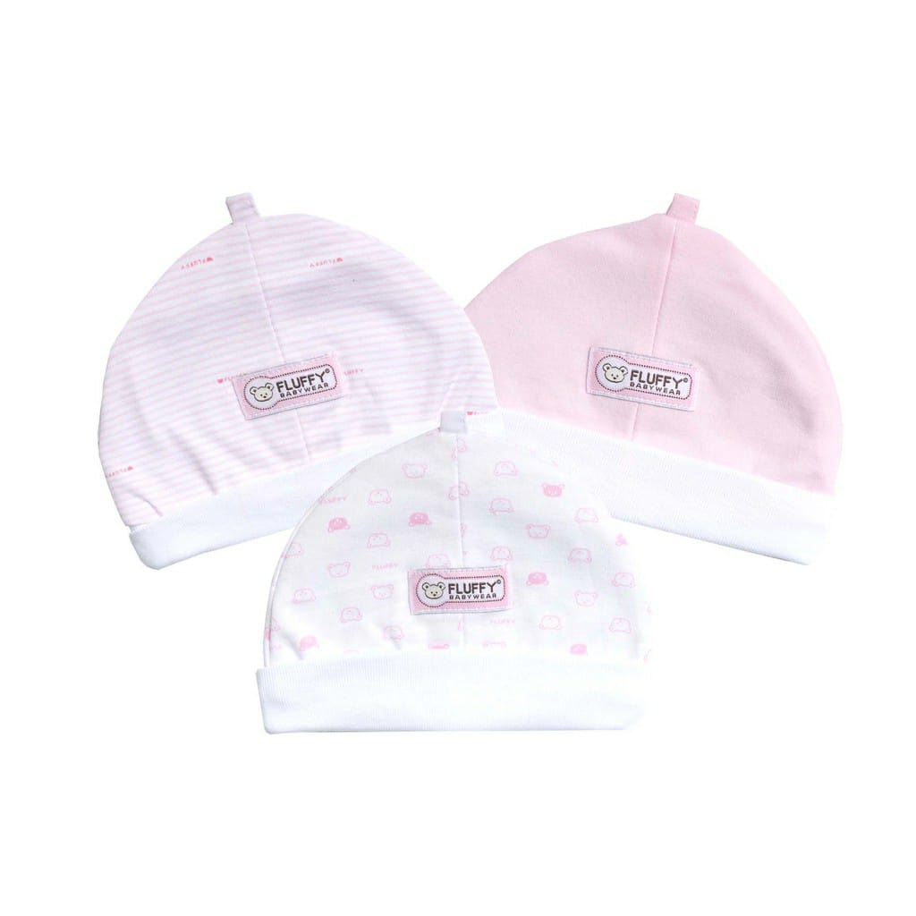 Fluffy Topi Emen Bayi Newborn FY-MSTPE/3 isi 3 Mix