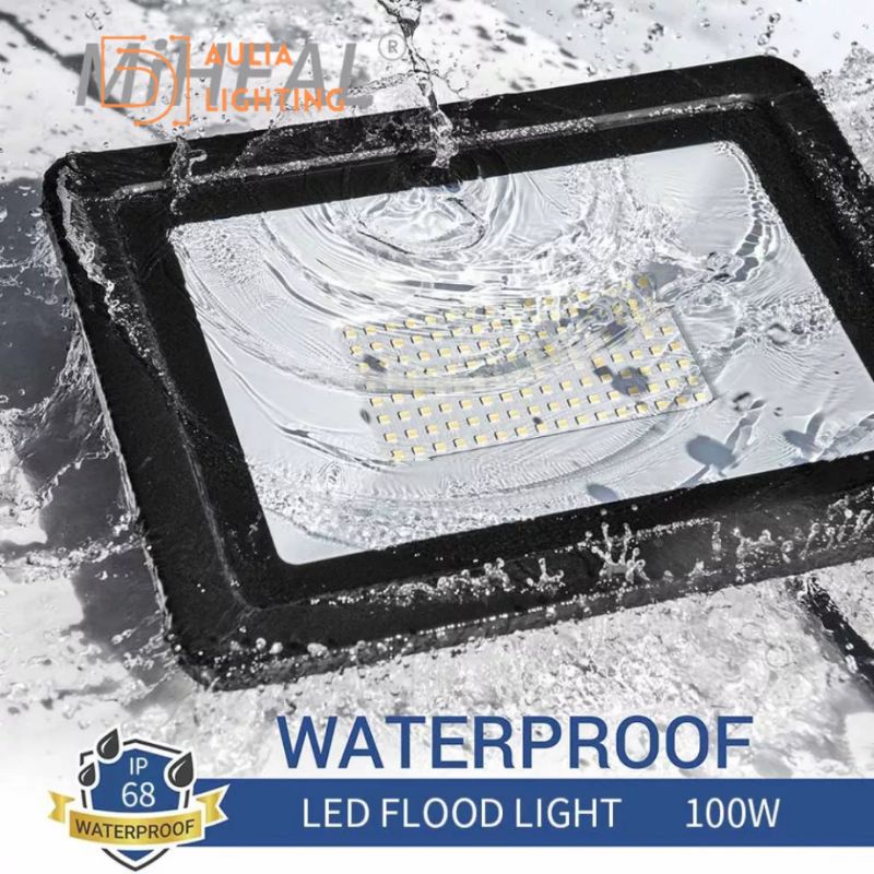 Lampu Sorot LED 10W 20W 30W 50W 100W Flood Light Outdoor Waterproof Tembak Taman Lapangan Hias Panggung Anti Air Hujan 10 20 Watt 30 50 100 Emico SNI