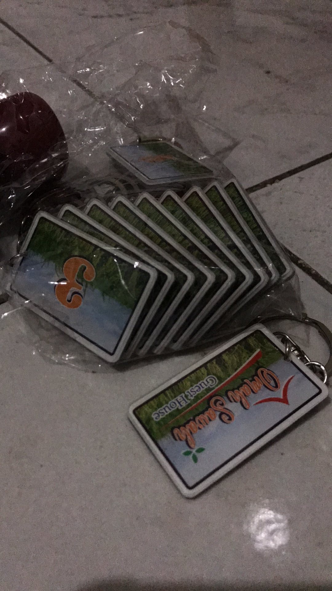 Gantungan Kunci Nomor Kamar Kos Hotel Penginapan Villa Acrilik