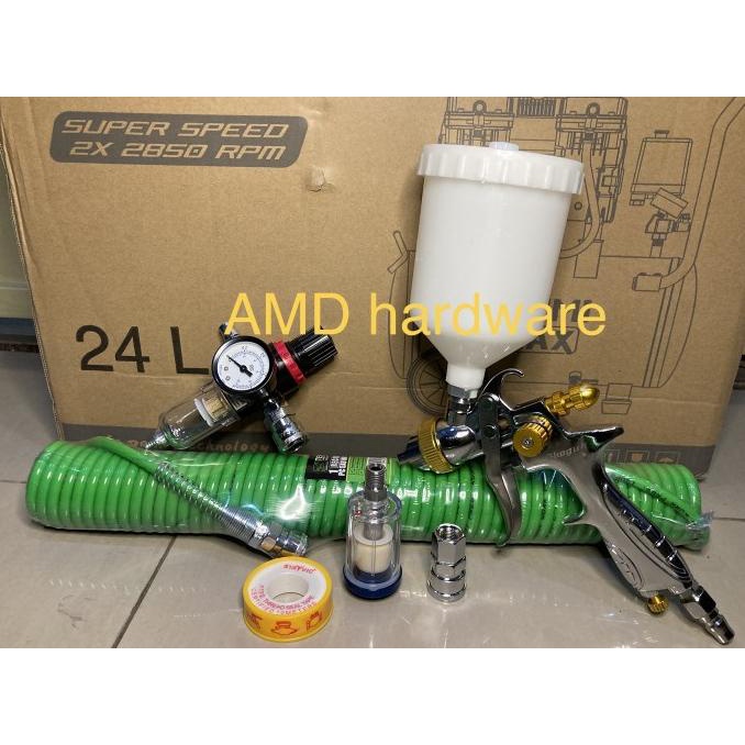 PAKET HEMAT NGECAT KOMPRESOR OILLESS HS1390 OM-SS1390 1,75HP 24L Izumi