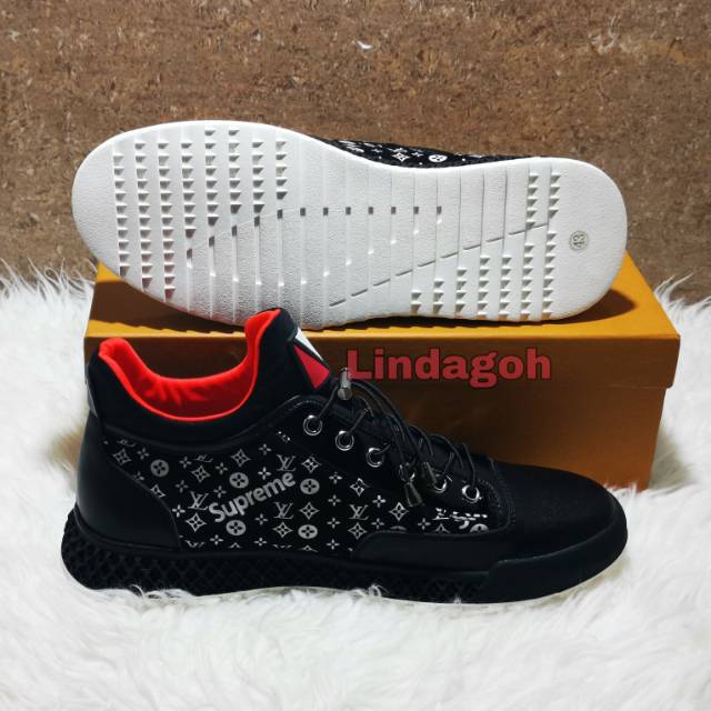 Sepatu lv sneaker mirror shoes lou is vuitton